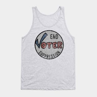 End Voter Suppression (distressed) Tank Top